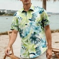 thumbnail image 2 of Hawaiian Shirt for Men Short Sleeve Button Down Lapel Collar Casual Loose Fit Tropical Holiday Beach Shirts, 2 of 5