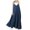 Blue, variant on Antinious Women Solid V-Neck Sleeveless Loose Hem Soft Casual Comfortable Versatile Midi Dress