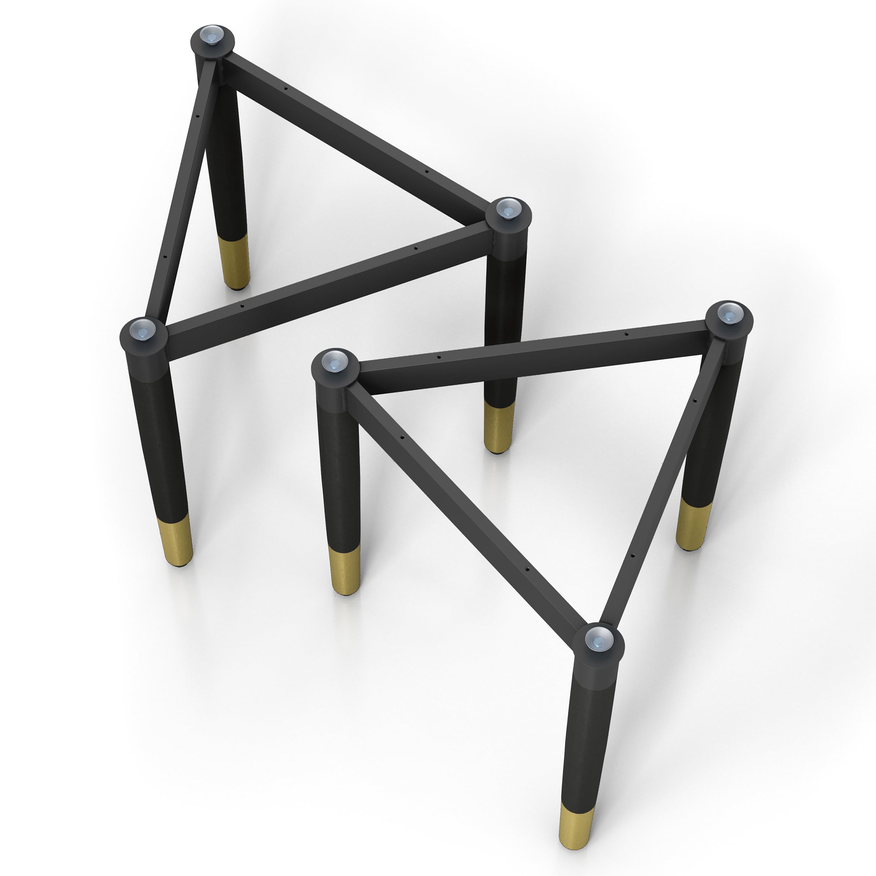 Furniture of America Modu Solid Wood Black Coffee Table Base Legs (Set of 2)