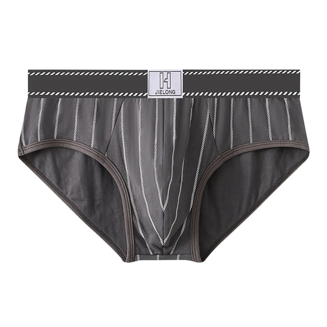 Mens Sexy Ropa Interior Rayado Medio Cintura Ropa Interior Casual Poliéster Boxeadores Transpirables, de Moda Y Cómodo para el Ocio Y el Gimnasio