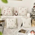 thumbnail image 2 of KNFATEQVEDG Housse de Coussin de Noël pour la Fête du Canada, Imprimé Feuilles de Lin et Fruits Rouges, Housse de Coussin pour Canapé, Table et Chaise, Mes Articles, 2 of 4