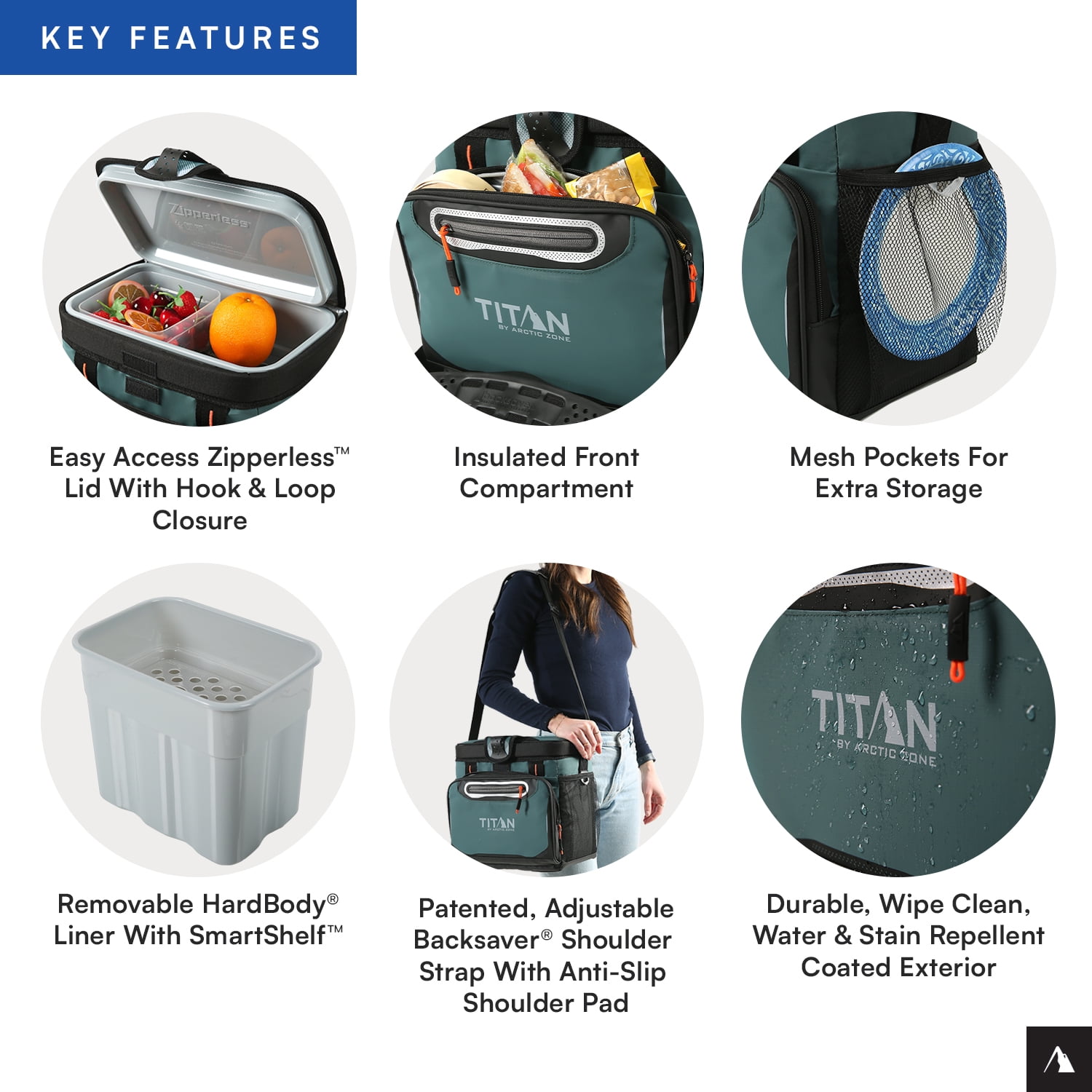 Titan by Arctic Zone 16 Can Zipperless Cooler, Jungle Hunt