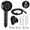 Black, variant on 4-Piece Set Filtered High Pressure Handheld Shower Head Hose, White