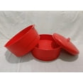 thumbnail image 2 of Tupperware Cuiseur Vapeur à 2 Niveaux Rouge Contenant Antiadhésif Steam It Cooker Rangement de Cuisson Efficace, 2 of 4