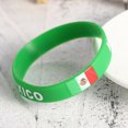thumbnail image 2 of 4 pulseras de silicona con la bandera de México, pulseras de goma para fútbol, pulseras con la bandera nacional verde, artículos de recuerdo para fiestas deportivas para mujeres y hombres, 2 of 8