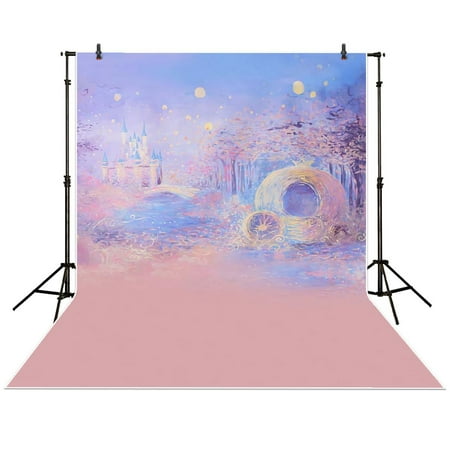 Image of GreenDecor Funnytree5x7ft Photography backdrops background Blue bokeh dreamy night castle boy girl summer baby shower Photography studio