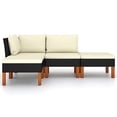 thumbnail image 3 of Conjunto Lounge de Jardín Casafoyer en Poliratán Negro con Cojines, 3 of 5