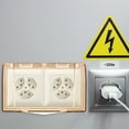 thumbnail image 4 of Electrical Outlet Cover 2pcs Plastic Receptacle Protector Plug Protective Cover for Electrical Outlets, 4 of 9