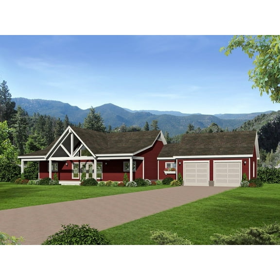763-1787: Traditional Craftsman 2 Bed, 2 Bath Luxury Home Plan, 3574 Sq Ft: Full Blueprints with License to Build by Home Plan Marketplace - Lesuto