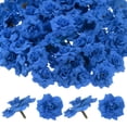 thumbnail image 1 of Uxcell Paquete de 50 Cabezas de Rosas Artificiales, Cabeza de Rosa de Seda Falsa para Bodas/Ramos/Pared de Flores/Artesanías DIY/Decoración de Fiestas, Cabezas de Flores Falsas [Azul Oscuro], 1 of 1