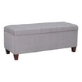thumbnail image 1 of Riverbay Furniture Transitional Microfiber Shoe Storage Ottoman in Gray, 1 of 15