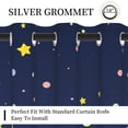 thumbnail image 5 of Aofoto Navy Blue Blackout Curtains for Kids Bedroom Layer Star Cutout Ombre Grommet Curtains,2 Panels, 52x84 inches, 5 of 5
