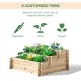 thumbnail image 4 of Outsunny 3-Tier Wood Raised Garden Bed, Natural, 4 of 10