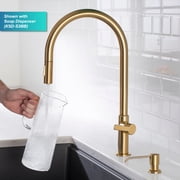Kraus Oletto High-Arc Single Handle Pull-Down Kitchen Faucet in Brushed Brass