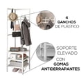 thumbnail image 3 of Estante Perchero Organizador Esquinero Triangular | Almacenamiento para Ropa | Acero Inoxidable | 3 Niveles, 3 of 5