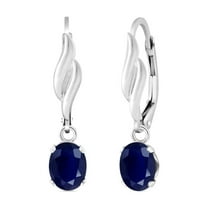 Gem Stone King Sterling Silver Blue Tanzanite Jewelry Set – 1.97 Cttw Pendant & Earrings With 18" Chain