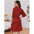 thumbnail image 2 of Ekouaer Short Robes for Women Lightweight Kimono Robes Knit Bathrobe Soft Sleepwear with Pockets, 2 of 6