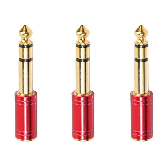 3 Pcs 6.5mm 6.35mm 1/4Inch Male to 3.5mm 1/8Inch Female Jack Stereo Headphone AUX Cable Audio Adapter Plug