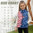 thumbnail image 6 of Xoenoiee American Flag Dog Paw Print Toddler Boys Girls Fleece Vest Coat Warm Sleeveless Jacket Zip up Polar Fuzzy Waistcoat Fall Winter, 4T, 6 of 7