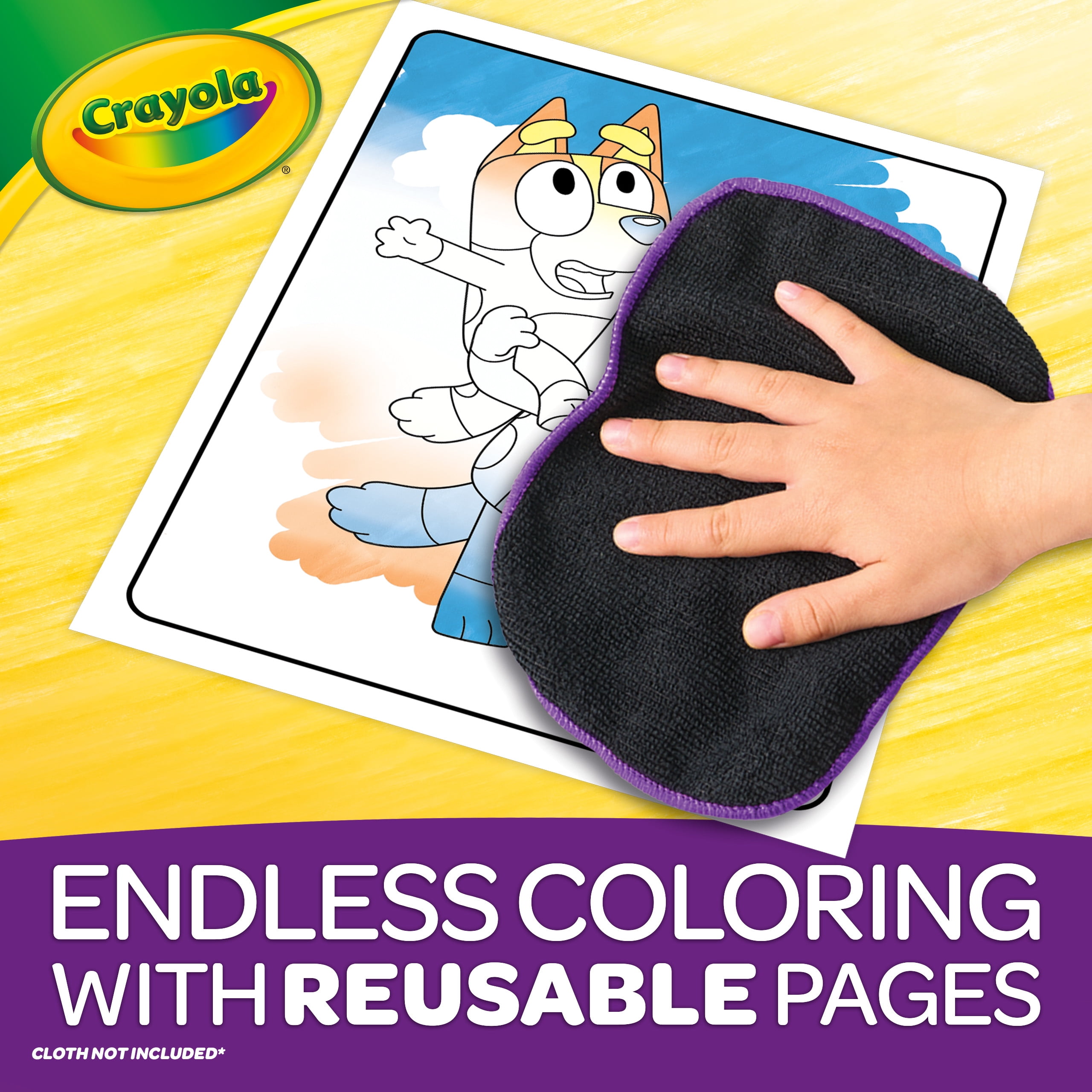 (3 pack) Crayola Bluey Color and Erase Reusable Activity Pad, Toddler Craft, Bluey Coloring, Bluey Gift for Kids