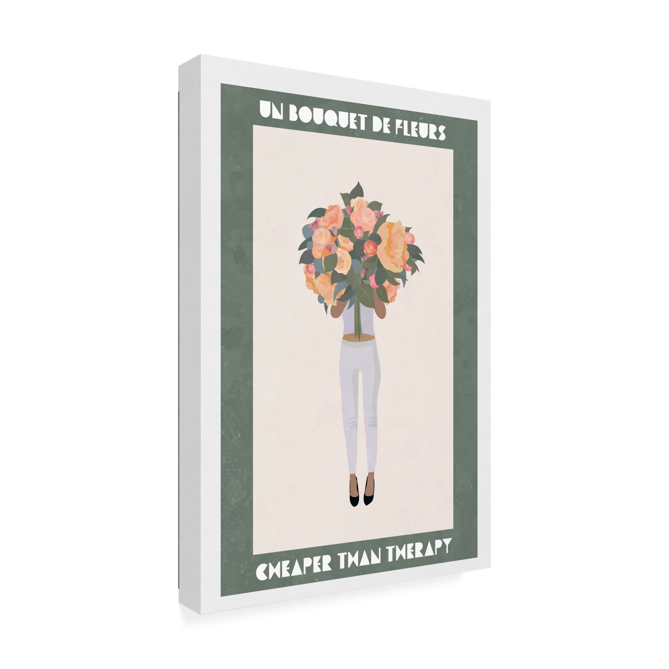 Trademark Fine Art Sarah Manovski Flowers girl therapy Canvas Wall Art