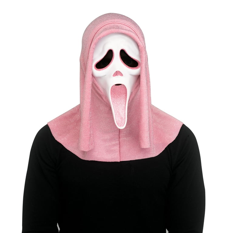 Ghost Face Mask for Youth or Teen, Pink Glitter, Halloween Costume Accessory for Youth, by Fun World