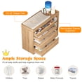 thumbnail image 4 of Melidee Baby Dresser with Changing Table Top, 47.2" L x 17.7" D x 36.2" H, 4 Drawers & Adjustable Shelves, 2-in-1 Nursery Organizer with Removable Topper, Natural Wood, 4 of 8