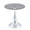 Gray,Silver, variant on Round Side Table Tempered Glass Metal Silver Gray 20 Inch for Living Room Bedroom