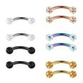 thumbnail image 4 of HOOUN Curved Barbell Eyebrow Piercing Nails Body Jewelry Stainless Steel Eyebrow Ring-Gold, 4 of 9