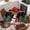 Green Black Red, variant on Red Plaid Christmas Round Tablecloth, Fitted Table Cover with Elastic for 45"-54" Round Tables, Xmas Tree Snowflake Winter Gifts Table Cloth Outdoor Indoor Dinning Party Waterproof Tablecloths