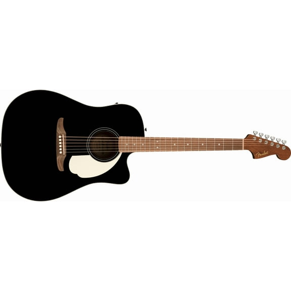 Fender California Standard Redondo CE with Spruce Top and Ivory Pickguard (Black)