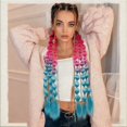 thumbnail image 5 of Colorful Synthetic Ponytail Extensions - 24 Inch Lightweight Braided Hairpieces for Festivals and Raves - Ideal for Girls Hair Day, 5 of 7
