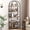 Brown, variant on IdealHouse Arched 5-Tier Bookshelf, Modern Bookcase with Gold Metal Frame, Tall Wood Storage Shelf for Living Room, Bedroom, Home Office, Easy Assembly, Brown