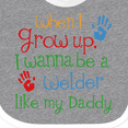 thumbnail image 4 of Inktastic Welder Like Daddy Boys or Girls Baby Bib, 4 of 4