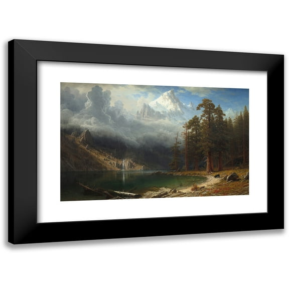Albert Bierstadt 14x11 Black Modern Framed Museum Art Print Titled - Mount Corcoran (C. 1876-1877)