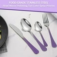 thumbnail image 3 of 24 Pieces Flatware Set, Stainless Steel Cutlery Set with Silverware Holder, Modern Eating Tableware Set Includes Dinner Knives Forks Spoons, Hanging Silverware Set Service for 6, 3 of 7
