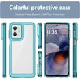 thumbnail image 2 of Case for Moto G55 5G,Moto G55 5G Case,Transparent TPU+PC Acrylic Protective Military Grade  Heavy Duty Shockproof Protection Phone Case for Motorola Moto G55 5G (Clear Blue), 2 of 8