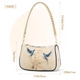 thumbnail image 3 of Womens Chain Shoulder Bag Birds with Blue Classic Tote Handbags Fashion Clutch Hobo Purse with Zipper for Travel Casual, 3 of 7