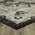 thumbnail image 4 of Mohawk Home Catalan Low Pile Latex Backed Stain and Fade Resistant Geometric Black Indoor Area Rug, 1' 11" X 10', 4 of 8