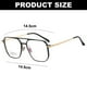 thumbnail image 3 of Gafas de bloqueo de luz azul para mujer/hombre, gafas retro de moda con montura grande, gafas para juegos de ordenador, 3 of 6