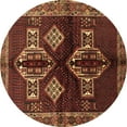 thumbnail image 1 of Ahgly Company Indoor Round Persian Brown Traditional Area Rugs, 6' Round, 1 of 4