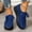 Blue, variant on Wensltd Loafers for Women Wide Width Comfort Work Shoes Fashion Casual Thick Bottom Shoes