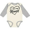 thumbnail image 3 of Inktastic I Love My Mommy in Black Chalk Heart Boys or Girls Long Sleeve Baby Bodysuit, 3 of 5