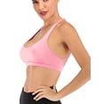 thumbnail image 4 of FANNYC Women's Longline Strappy Sports Bra Sexy Criss-Cross Back Yoga Bras Top Medium Support Camisole Crop Bras Running Active Gym Workout Fitness Sports Bras With Removable Pad, 4 of 7