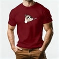 thumbnail image 1 of TaTaai T-Shirt Graphique pour Homme Cœur Imprimé Animal Manches Courtes Col Rond Décontracté Doux pour l'Été Quotidien Cadeau, 1 of 5