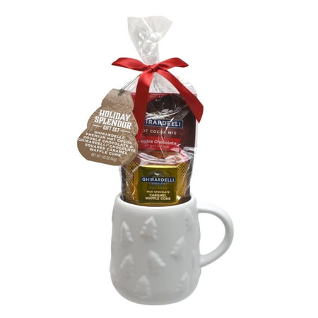 Ghirardelli Hot Cocoa and Chocolate Tree Mug Holiday Gift Set, 1.42oz