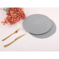 thumbnail image 4 of REGALWOVEN Farmhouse Placemats Set of 4 Cotton Rope Round Placemats for Dining Table Decor Indoor Outdoor Light Gray 12*12in, 4 of 7