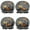 Gray Halloween Pumpkins-1, variant on Shower Caps,Gray Halloween Pumpkins Skulls and Bones Waterproof Shower Cap for Women 4 Pieces,Double Reusable Hair Cover for Shower PEVA Elastic Stretch Hem