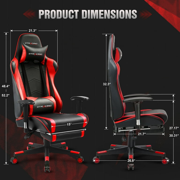 GTRACING Gaming Chair Office Chair PU Leather with Footrest GTRACING Gaming Chair Office Chair PU Leather with Footrest