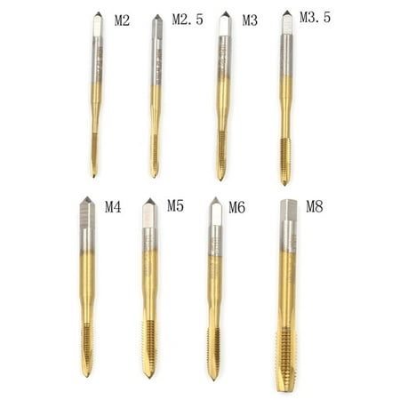 

(M4)M2/M2.5/M3/M3.5/M4/M5/M6/M8 HSS Metric Straight Flute Thread Screw Tap Plug Tap